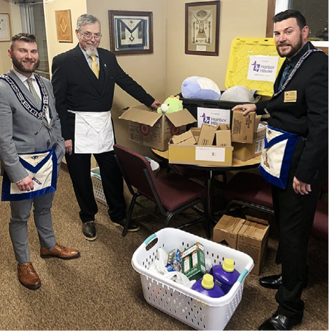 Pictured above from left: Brother Jake Olsen, Master of Waverly Masonic Lodge; Brother Gregg Watson; and Master-Elect Josh Dutton.